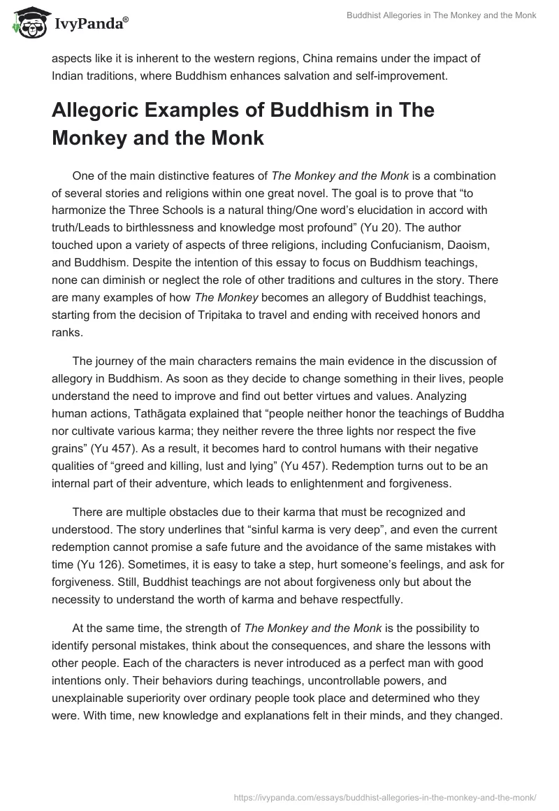 Buddhist Allegories in "The Monkey and the Monk". Page 3