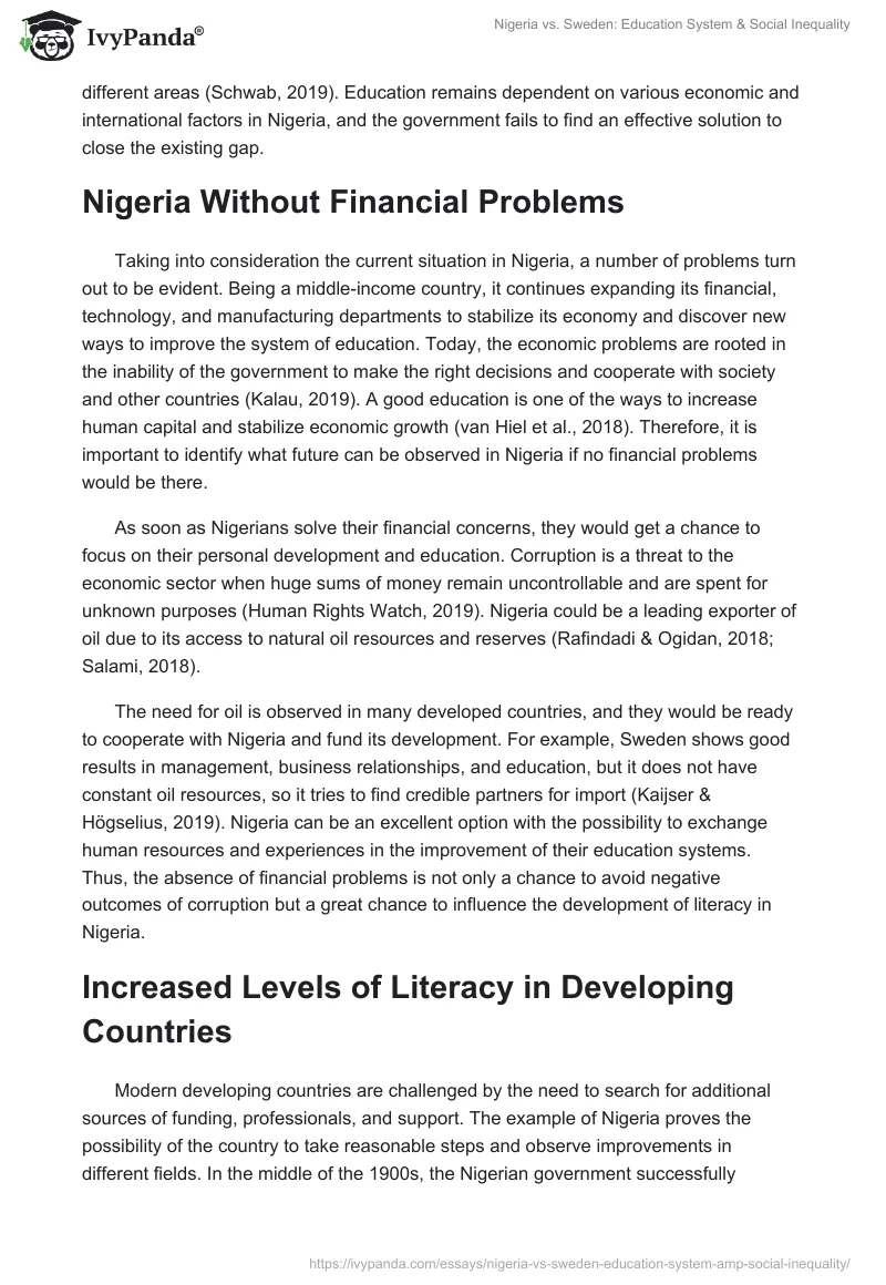 Nigeria vs. Sweden: Education System & Social Inequality. Page 3