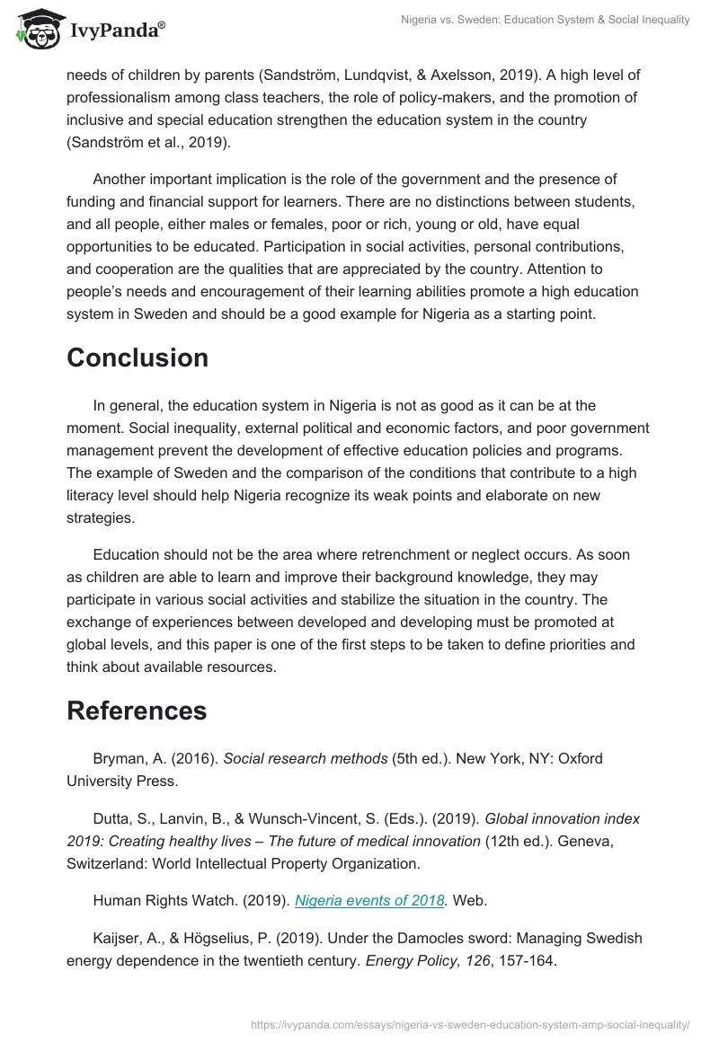 Nigeria vs. Sweden: Education System & Social Inequality. Page 5