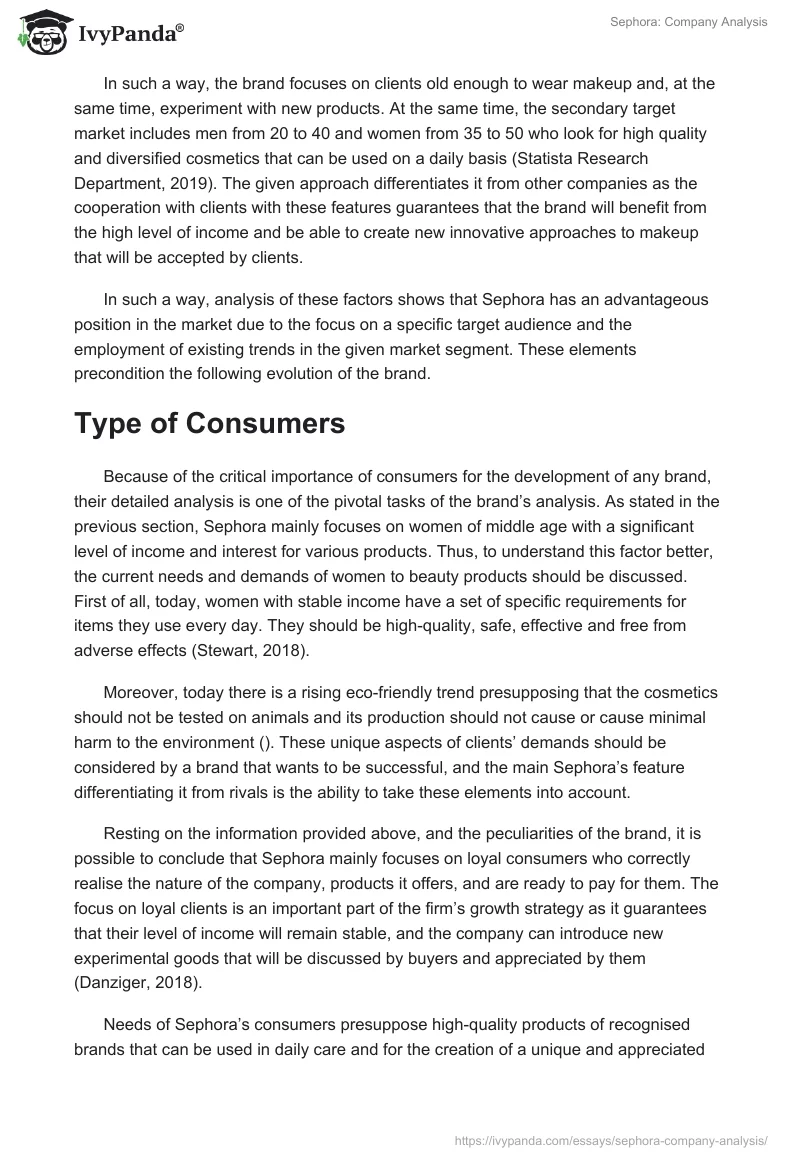 Sephora: Company Analysis. Page 4