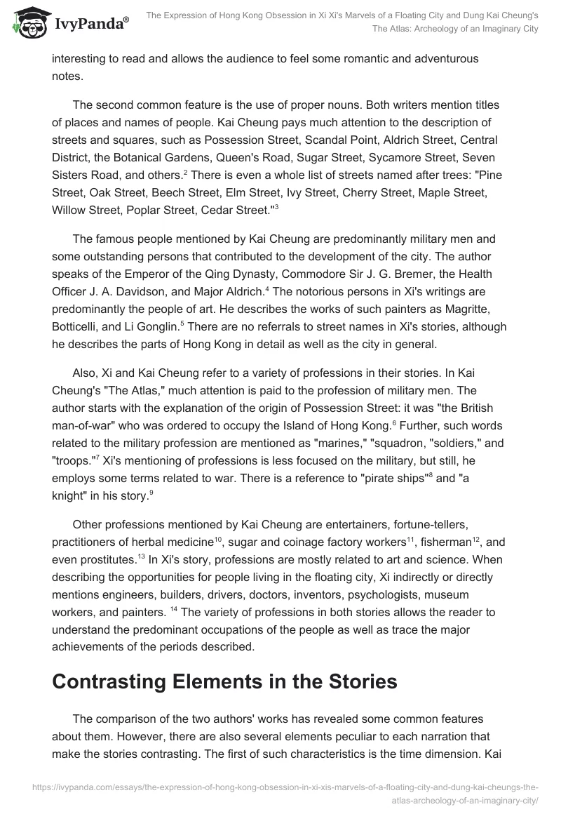 The Expression of "Hong Kong Obsession" in Xi Xi's "Marvels of a Floating City" and Dung Kai Cheung's "The Atlas: Archeology of an Imaginary City". Page 2