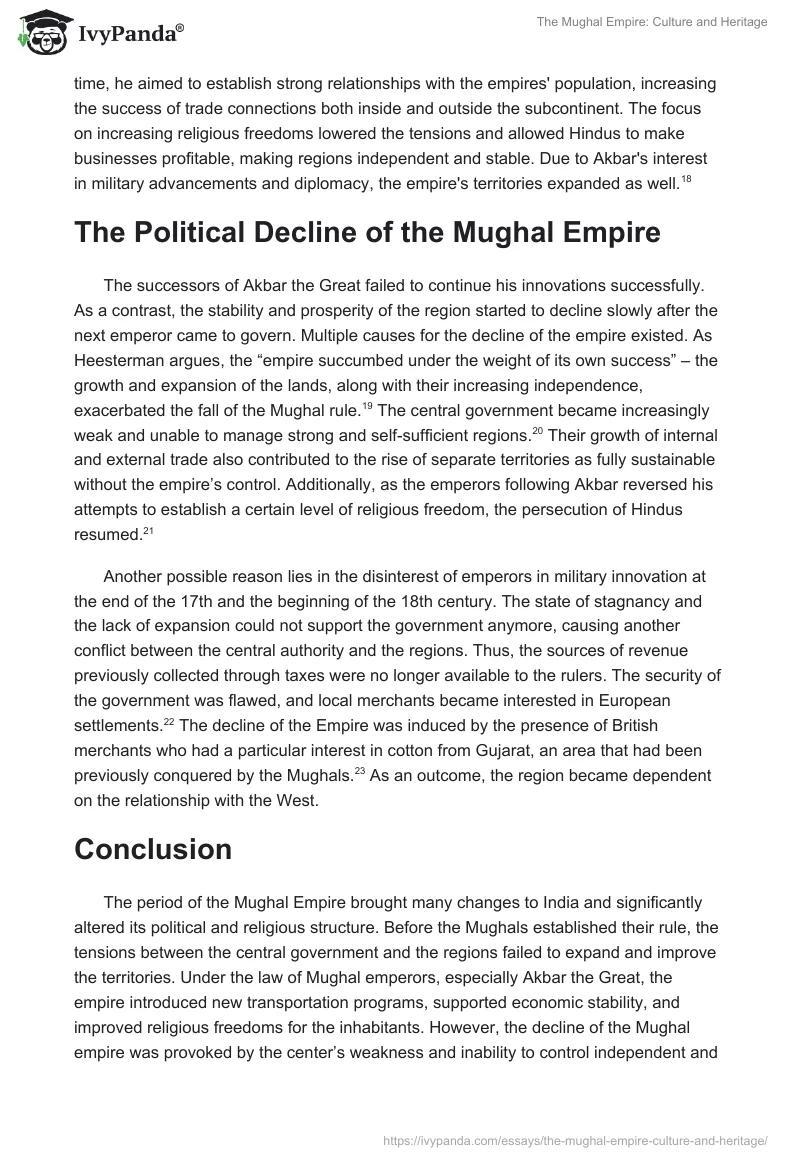 The Mughal Empire: Culture and Heritage. Page 3