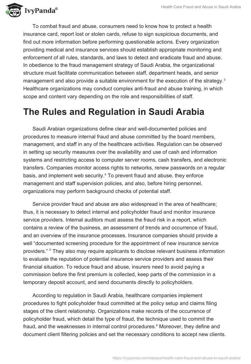 Health Care Fraud and Abuse in Saudi Arabia. Page 2