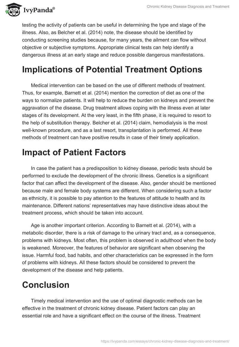 Chronic Kidney Disease Diagnosis and Treatment. Page 2