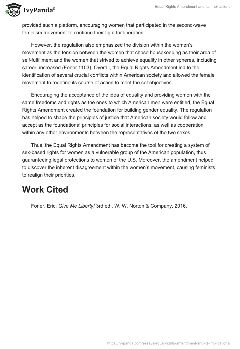 Equal Rights Amendment and Its Implications. Page 2