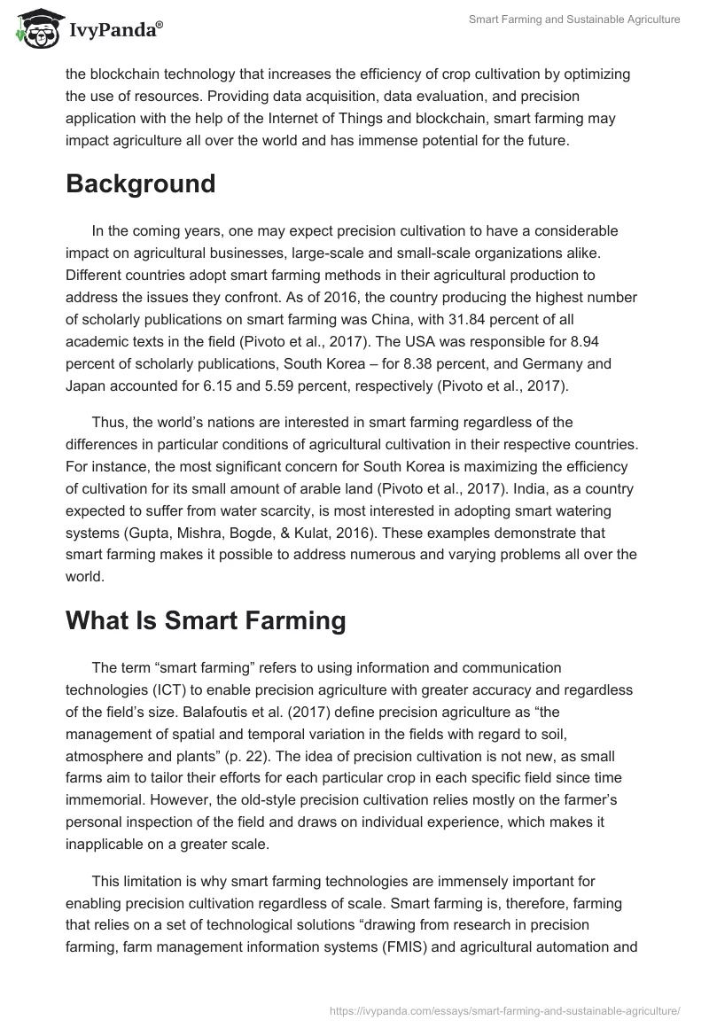 Smart Farming and Sustainable Agriculture. Page 2