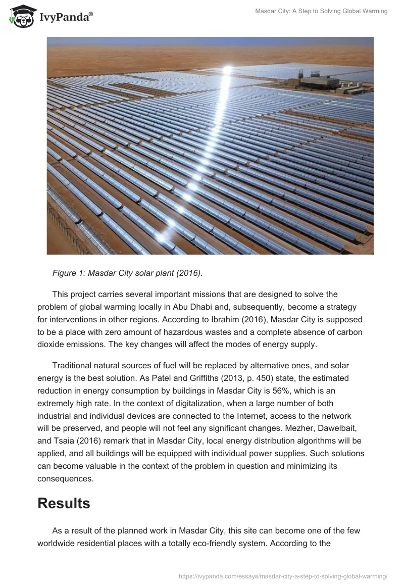 Masdar City: A Step to Solving Global Warming. Page 3