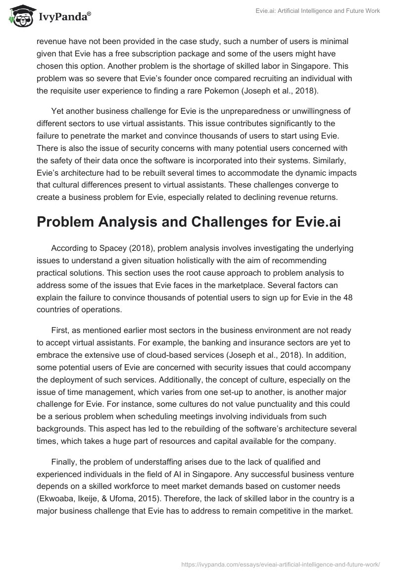 Evie.ai: Artificial Intelligence and Future Work. Page 4
