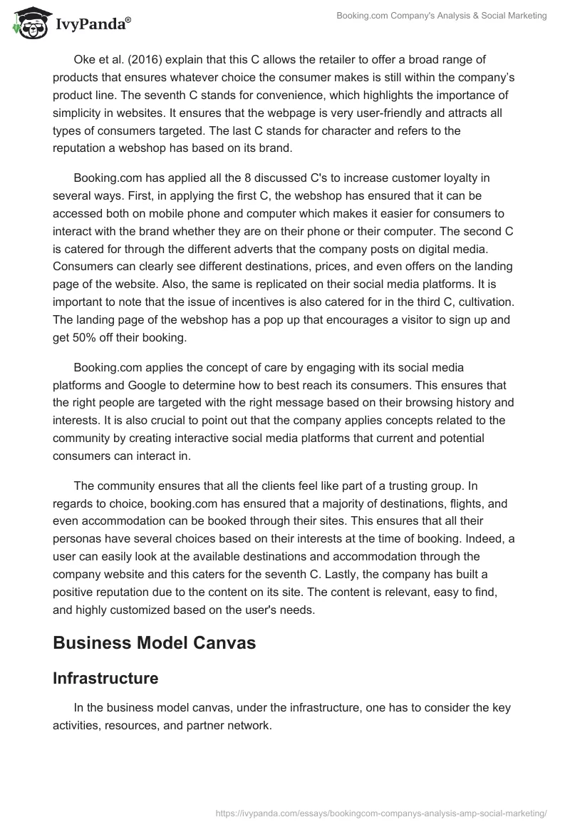 Booking.com Company's Analysis & Social Marketing. Page 4
