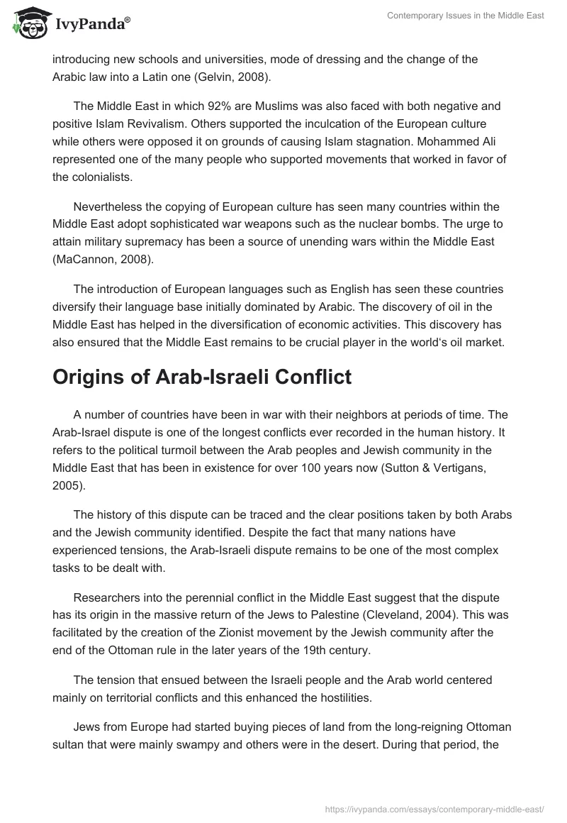 Contemporary Issues in the Middle East. Page 5