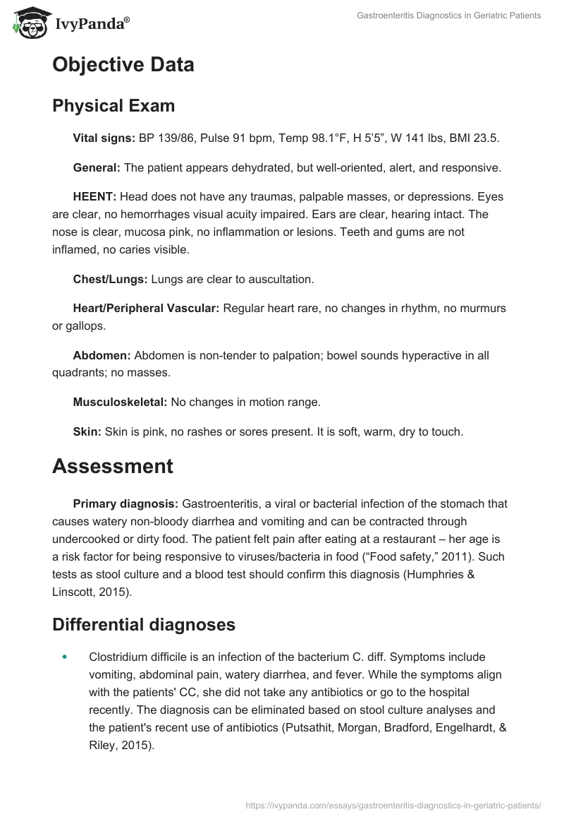 Gastroenteritis Diagnostics in Geriatric Patients. Page 3