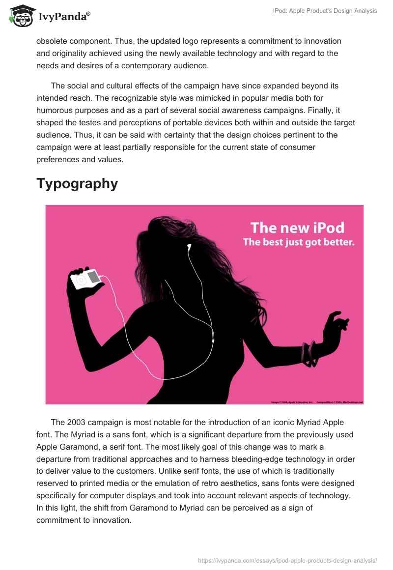 IPod: Apple Product's Design Analysis. Page 2