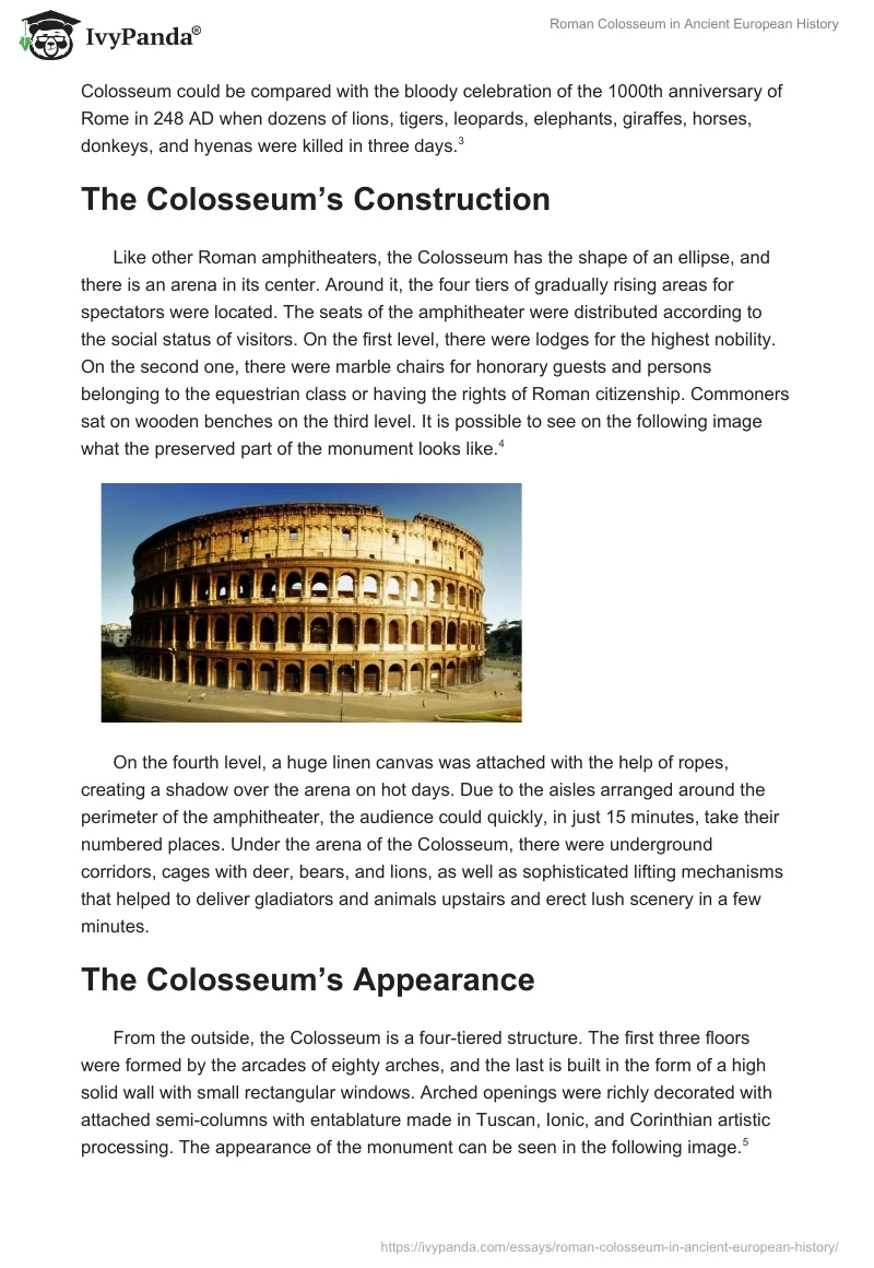 Roman Colosseum in Ancient European History. Page 2