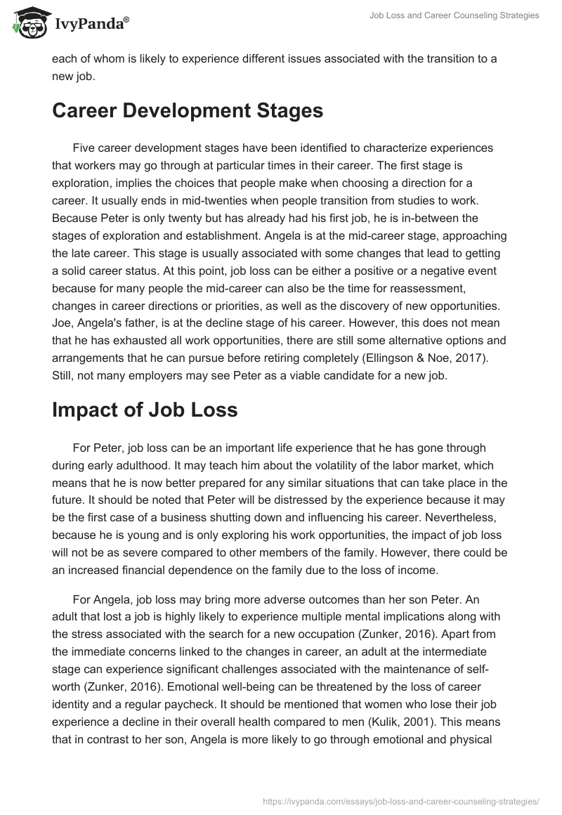 Job Loss and Career Counseling Strategies. Page 2