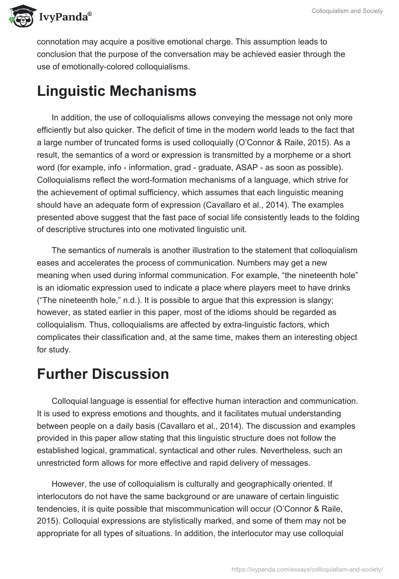 Colloquialism and Society. Page 4
