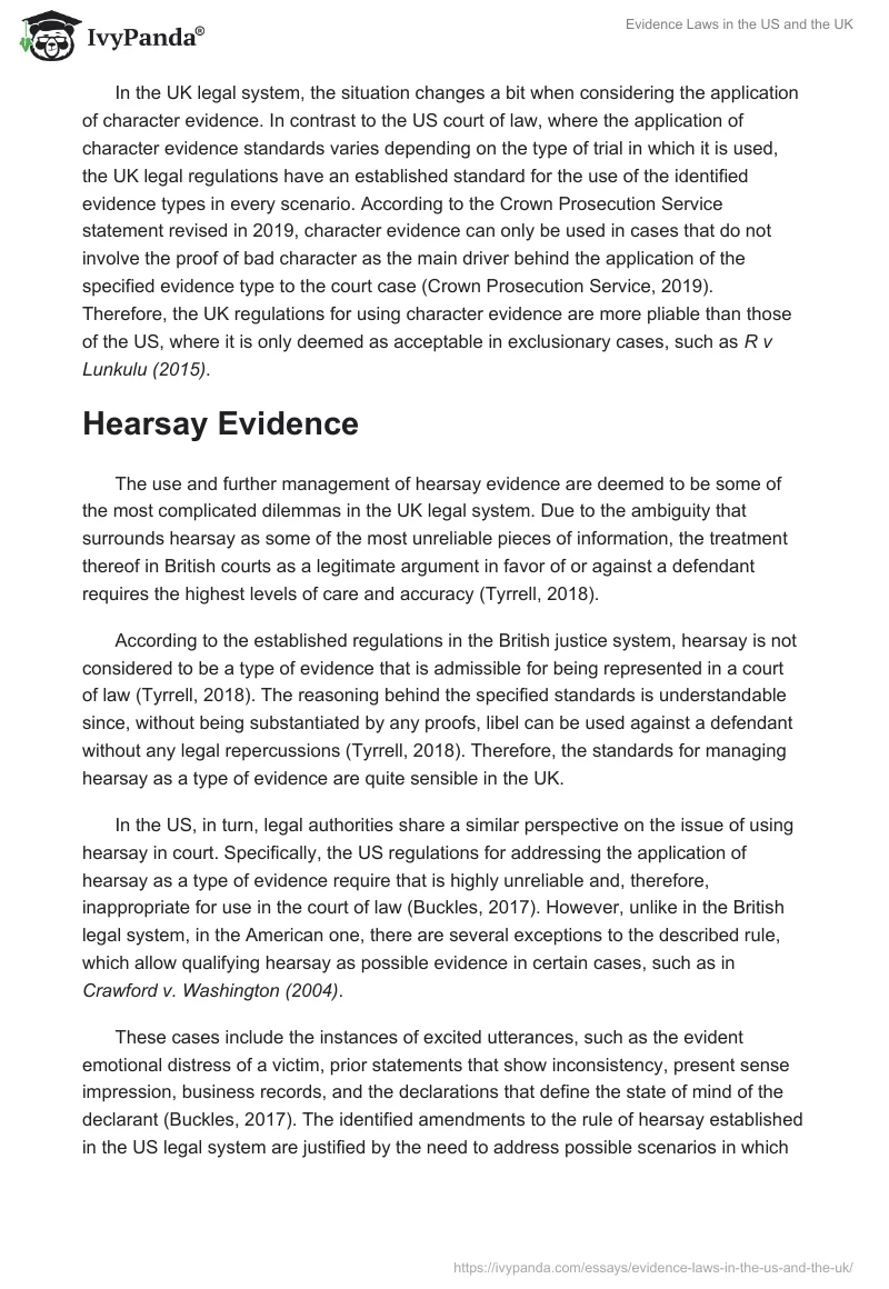 Evidence Laws in the US and the UK. Page 2
