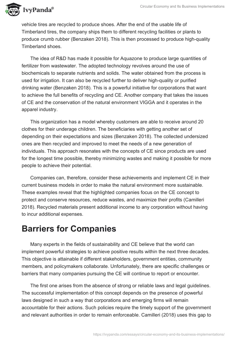 Circular Economy and Its Business Implementations. Page 5