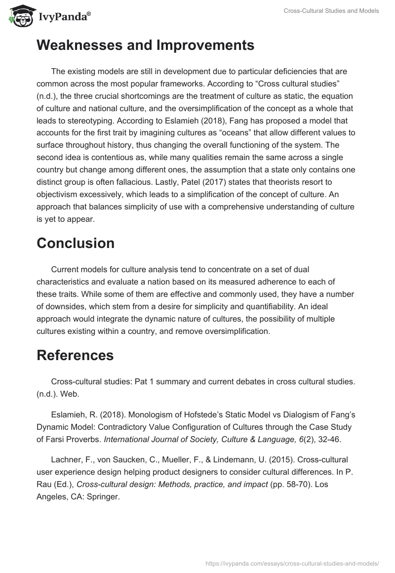 Cross-Cultural Studies and Models. Page 2