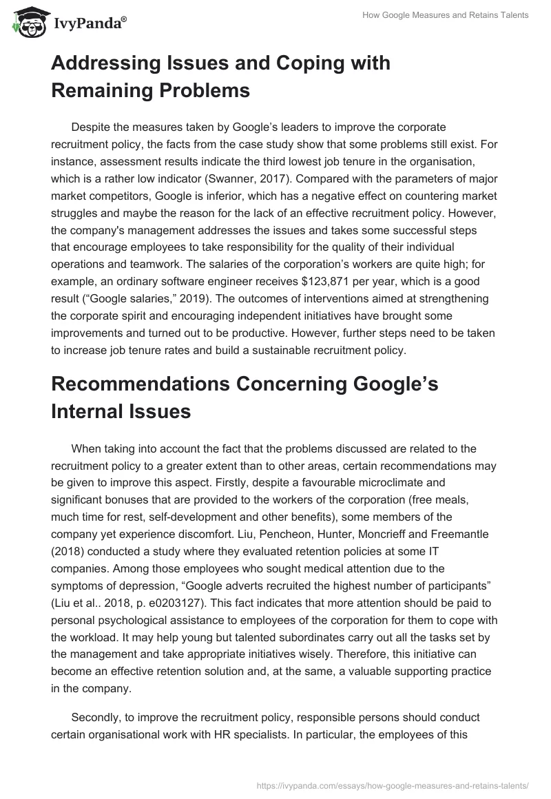 How Google Measures and Retains Talents. Page 5