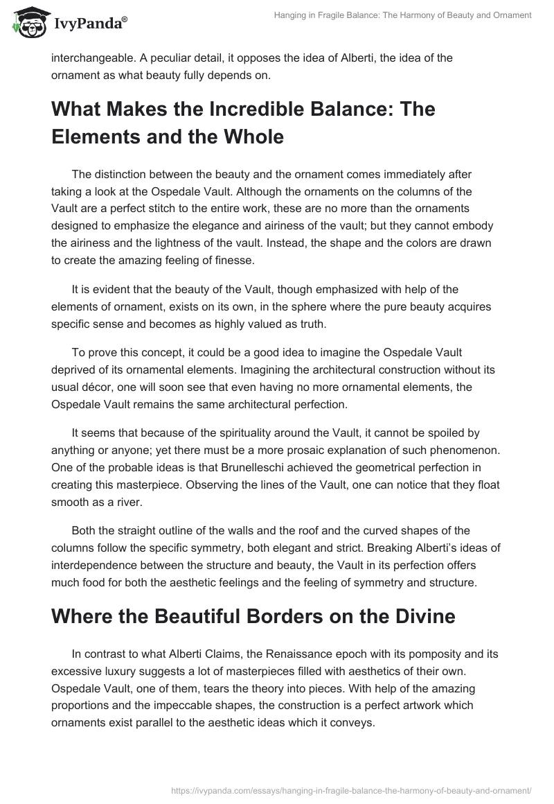 Hanging in Fragile Balance: The Harmony of Beauty and Ornament. Page 2