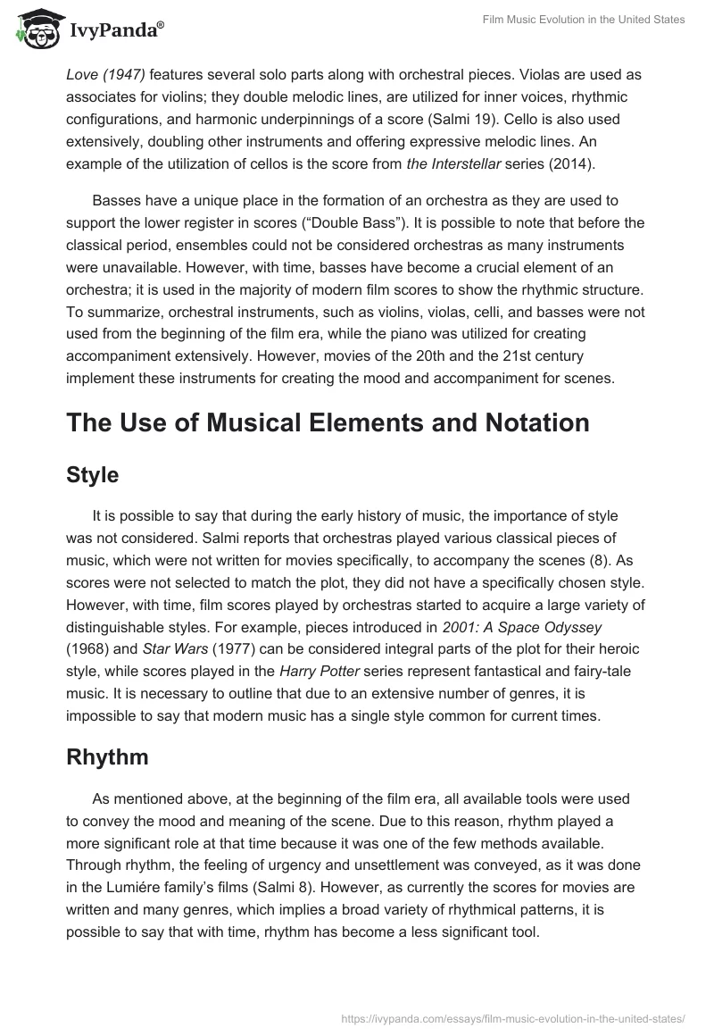 Film Music Evolution in the United States. Page 2