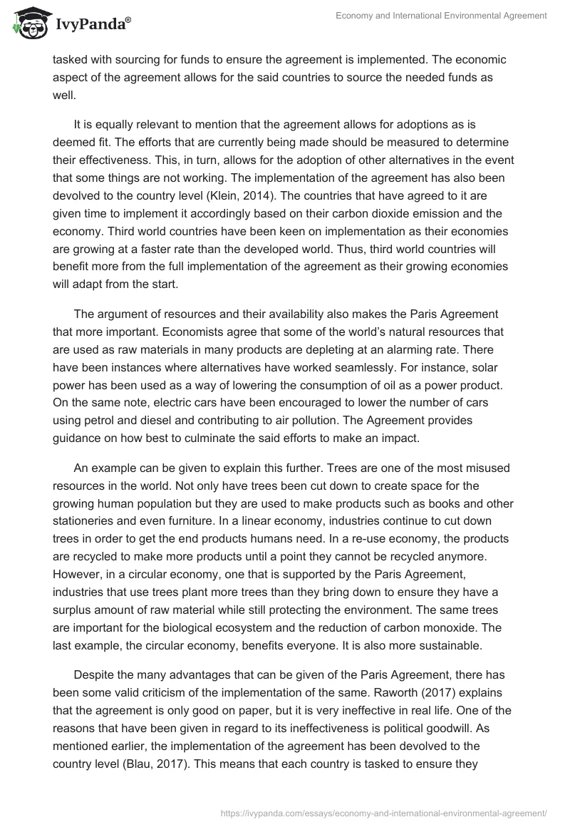 Economy and International Environmental Agreement. Page 5