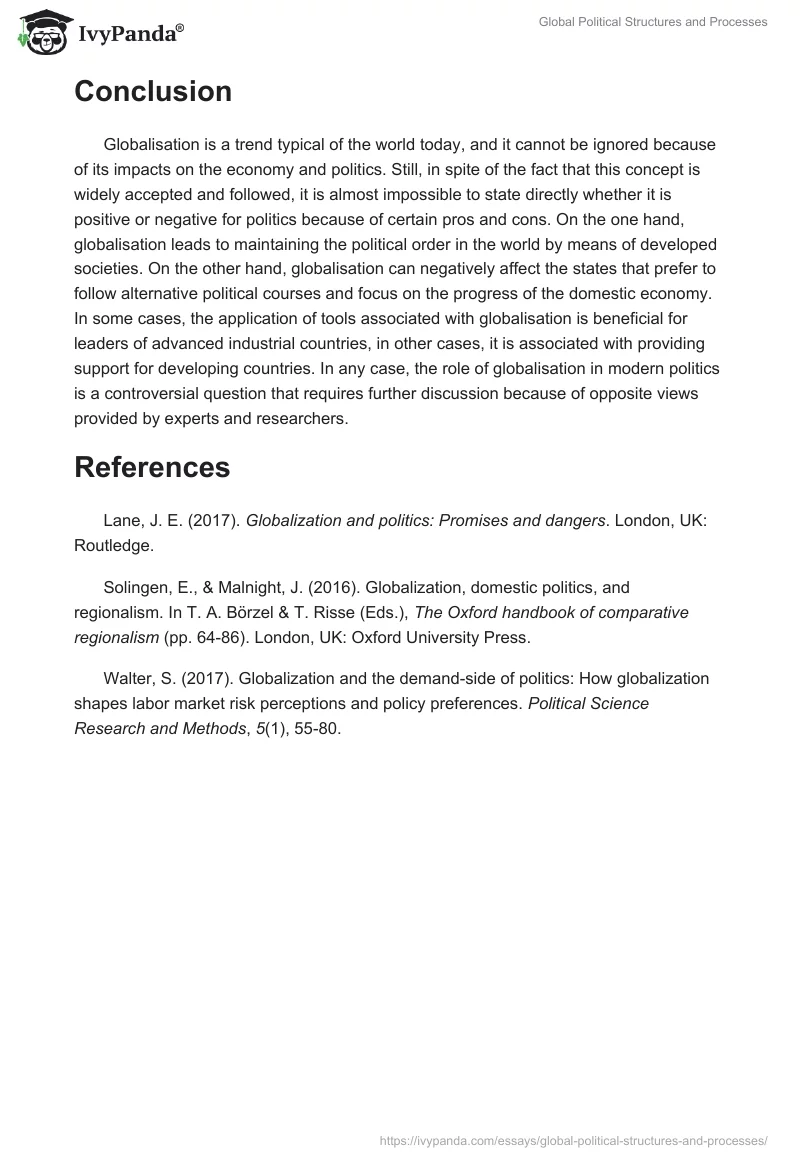 Global Political Structures and Processes. Page 3