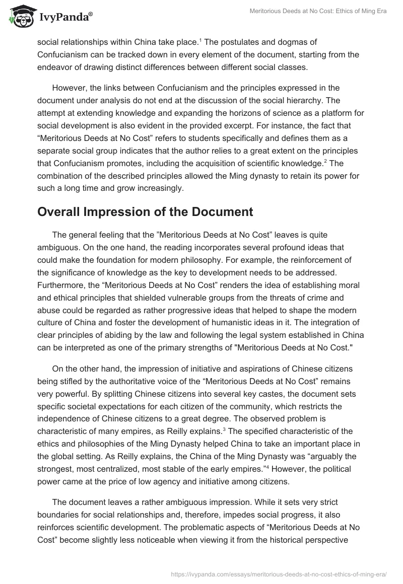 Meritorious Deeds at No Cost: Ethics of Ming Era. Page 3