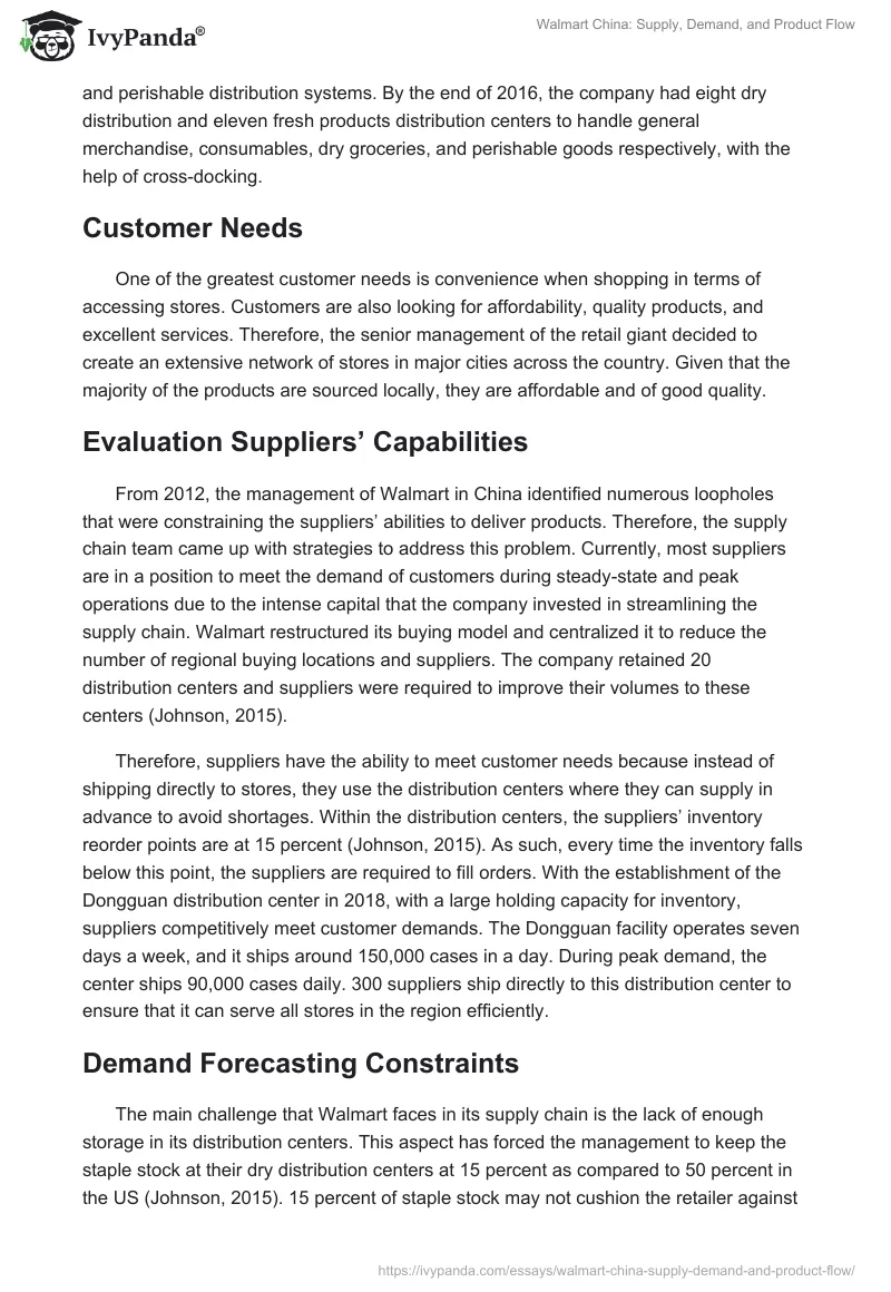 Walmart China: Supply, Demand, and Product Flow. Page 2