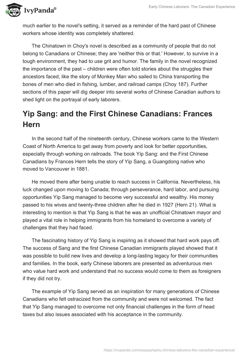 Early Chinese Laborers: The Canadian Experience. Page 3