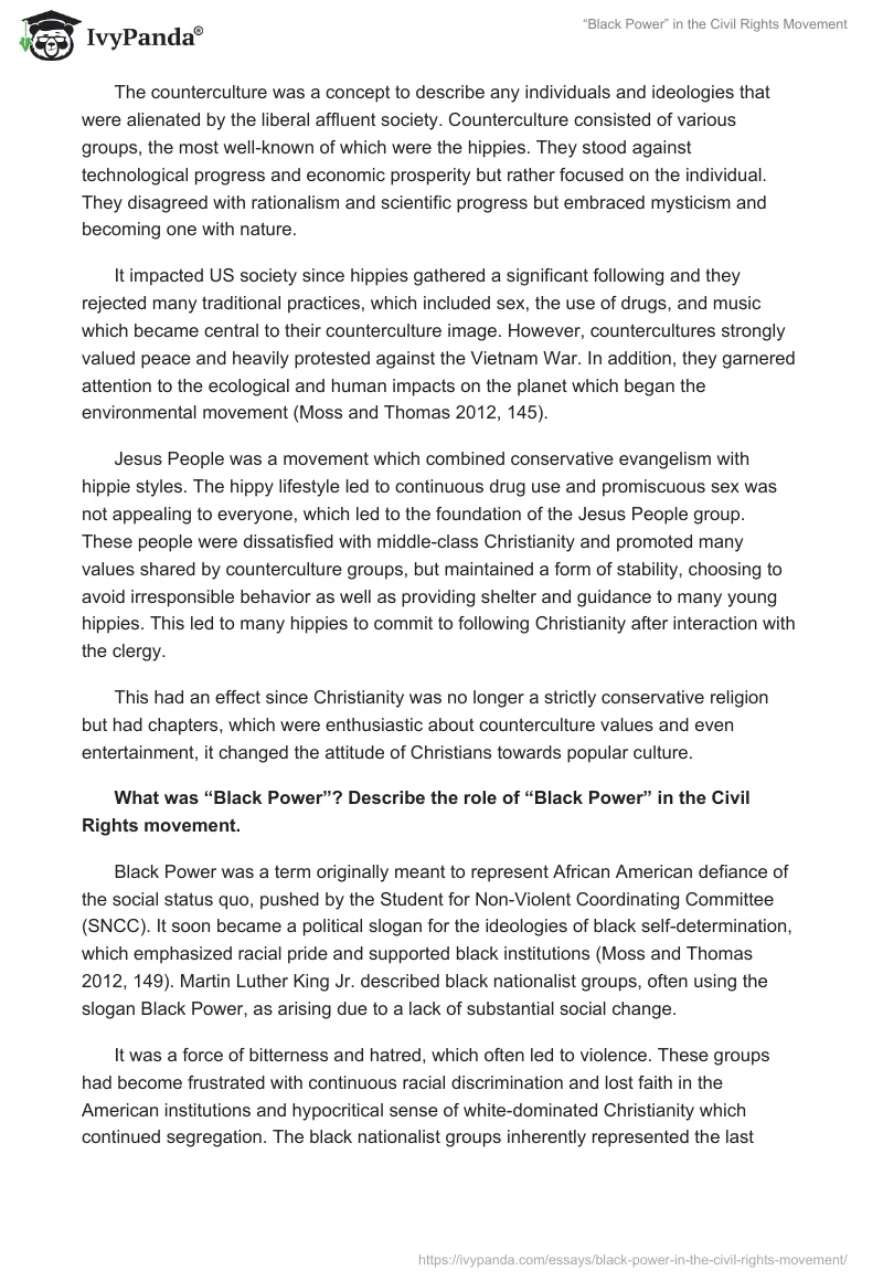 “Black Power” in the Civil Rights Movement. Page 2