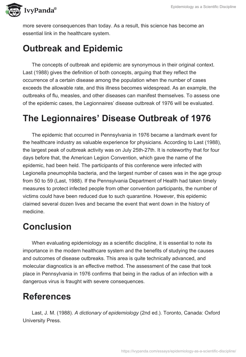 Epidemiology as a Scientific Discipline. Page 2