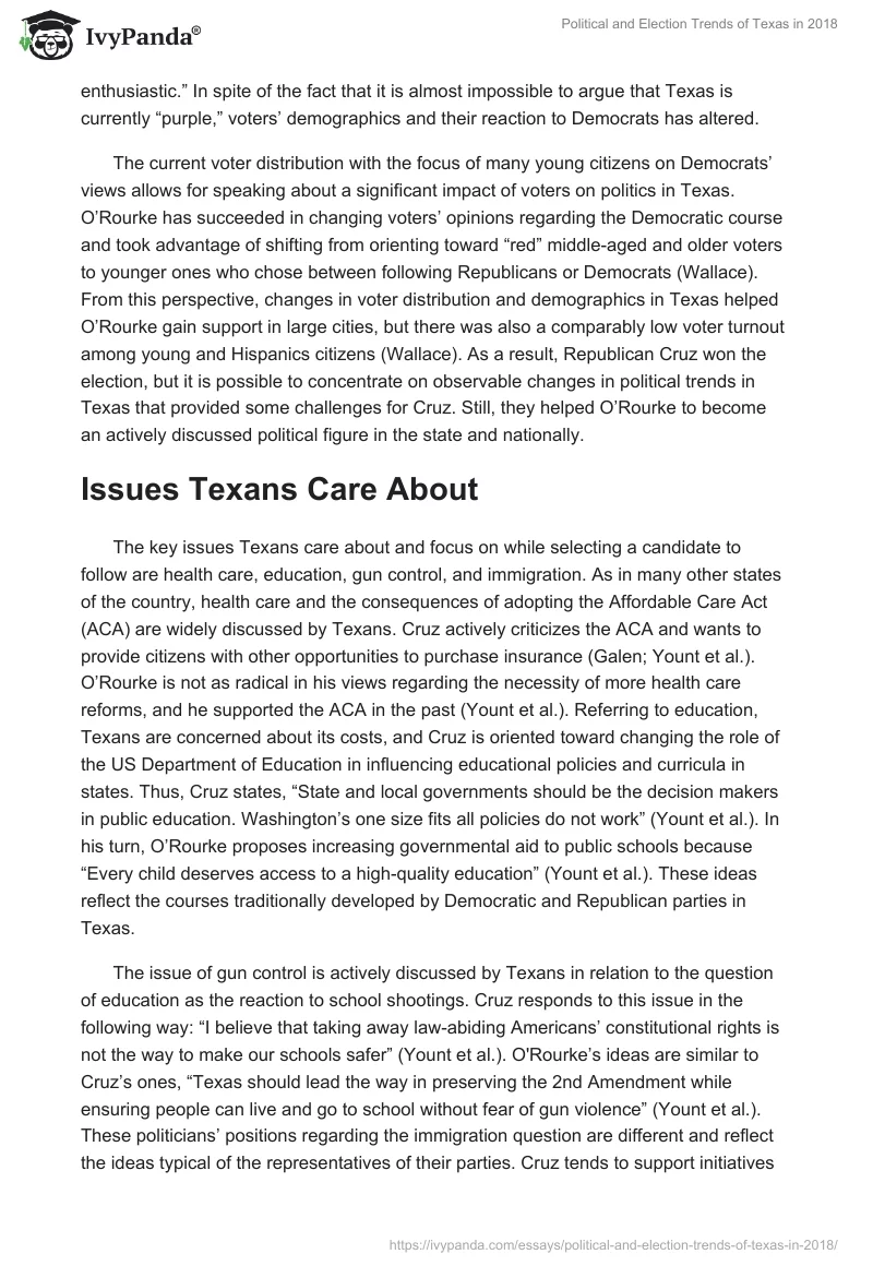 Political and Election Trends of Texas in 2018. Page 2