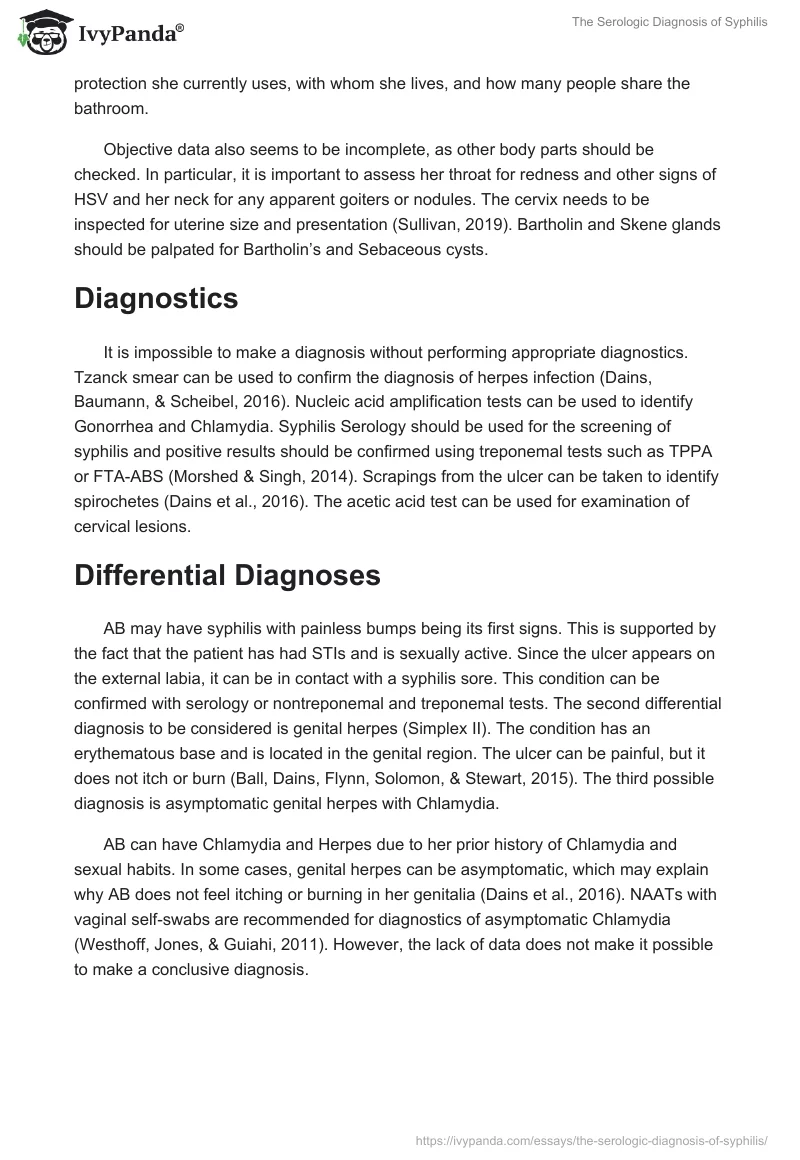 The Serologic Diagnosis of Syphilis. Page 2