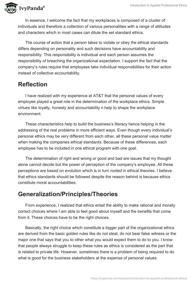Introduction to Applied Professional Ethics. Page 4