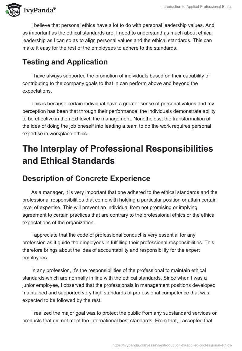 Introduction to Applied Professional Ethics. Page 5