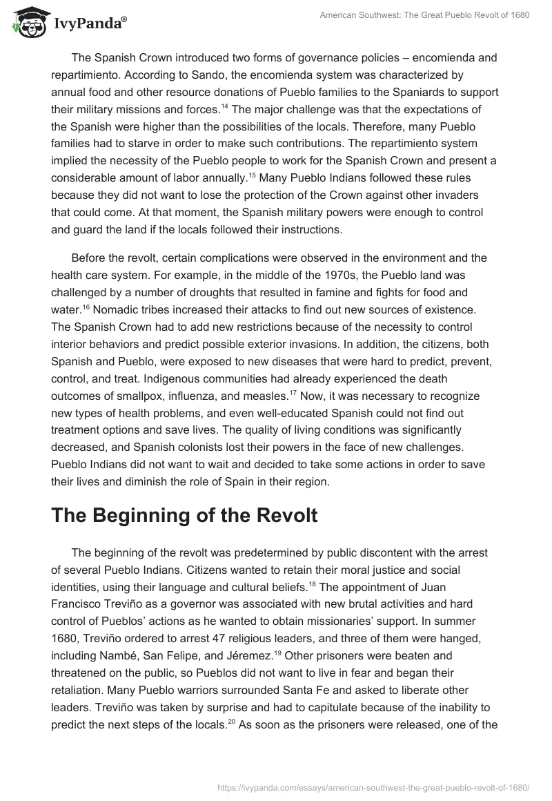 American Southwest: The Great Pueblo Revolt of 1680. Page 3