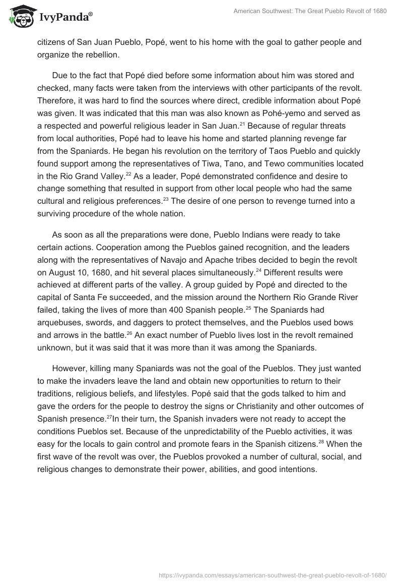 American Southwest: The Great Pueblo Revolt of 1680. Page 4