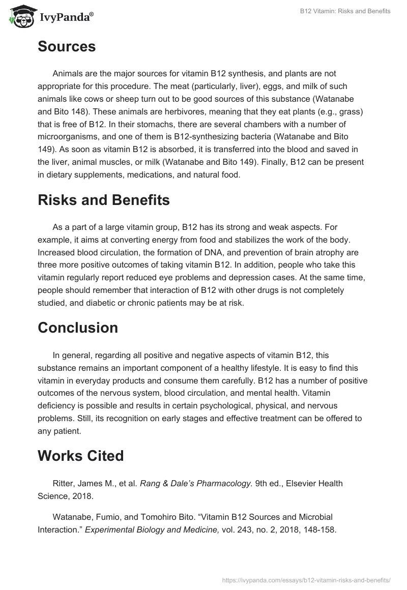 B12 Vitamin: Risks and Benefits. Page 2
