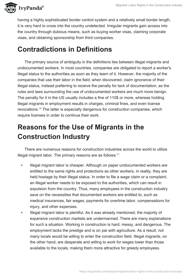 Migrants' Labor Rights in the Construction Industry. Page 3