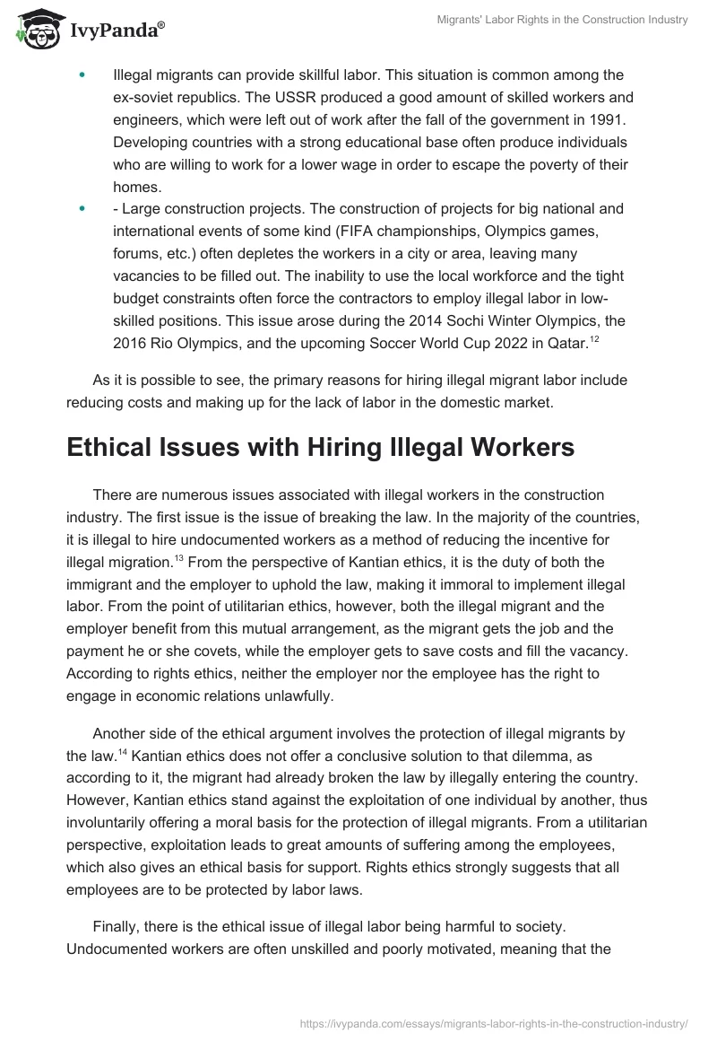Migrants' Labor Rights in the Construction Industry. Page 4