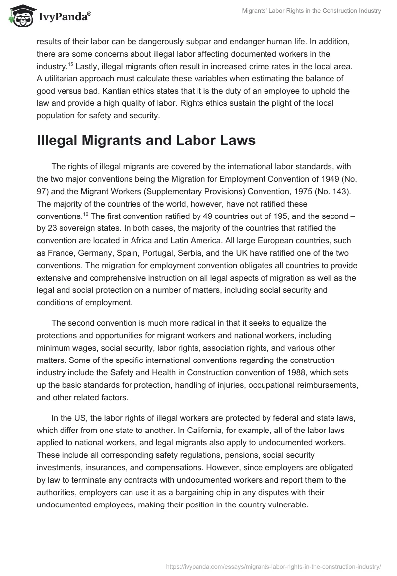 Migrants' Labor Rights in the Construction Industry. Page 5