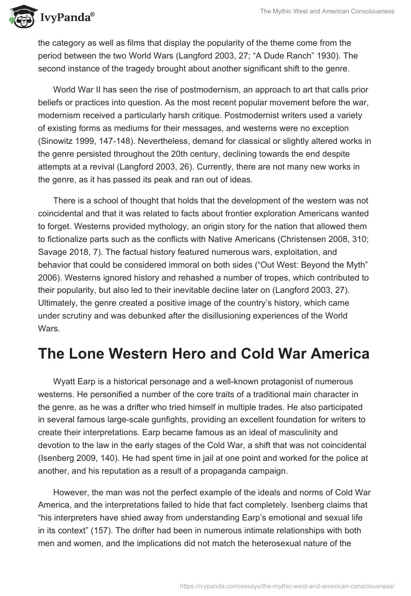 The Mythic West and American Consciousness. Page 2