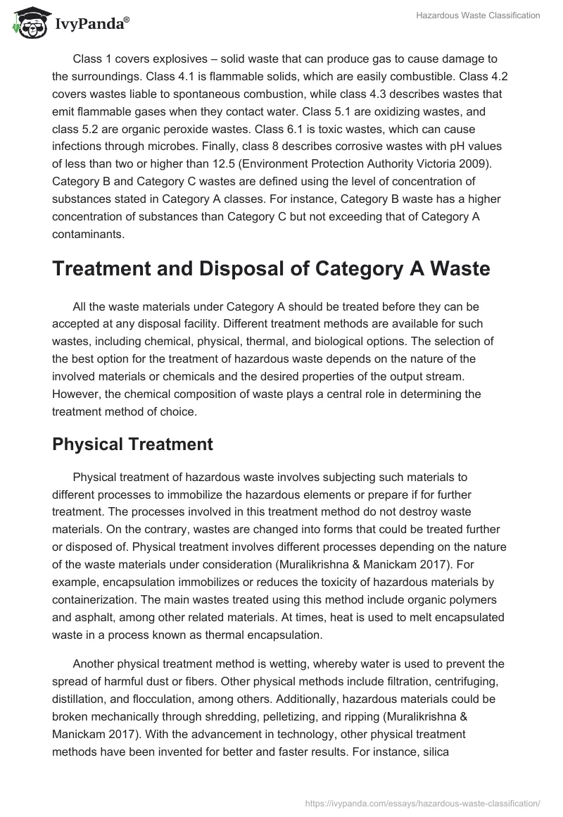 Hazardous Waste Classification. Page 2