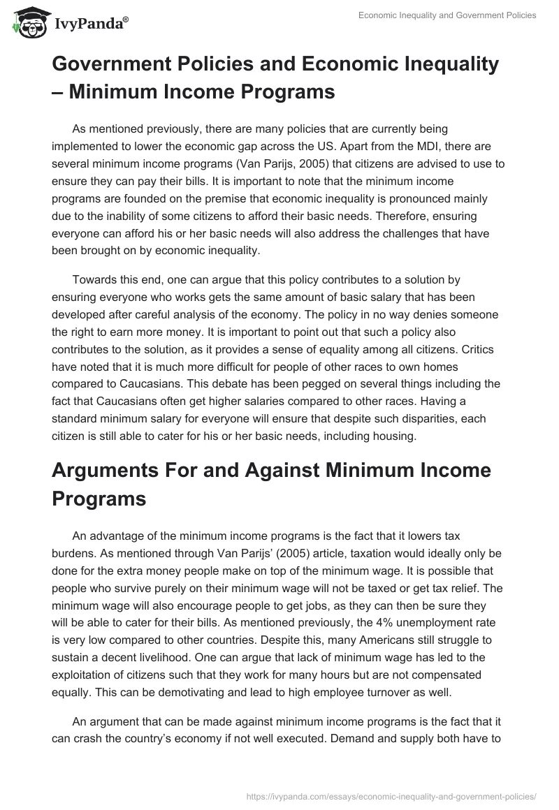 Economic Inequality and Government Policies. Page 3