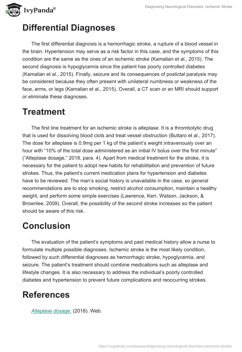Diagnosing Neurological Disorders: Ischemic Stroke. Page 2