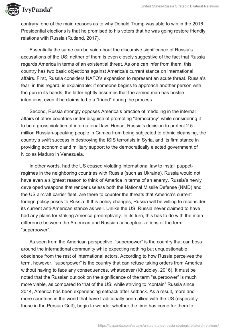 United States-Russia Strategic Bilateral Relations. Page 4