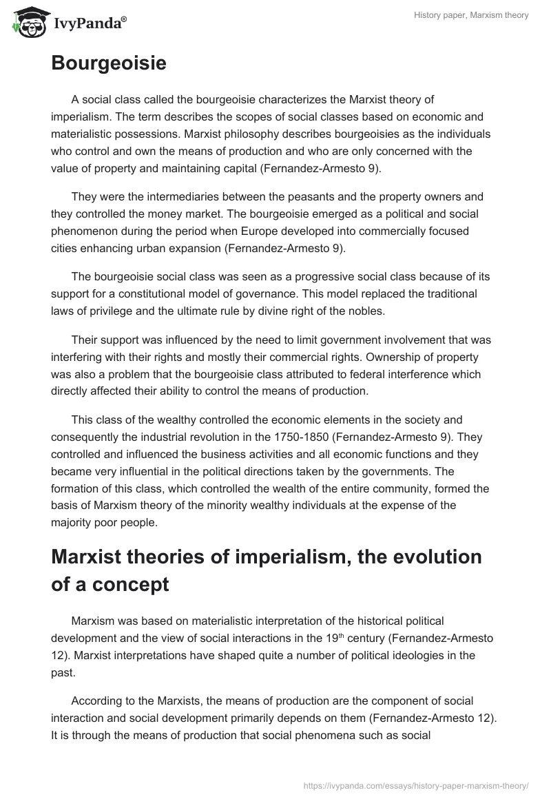 History paper, Marxism theory. Page 2