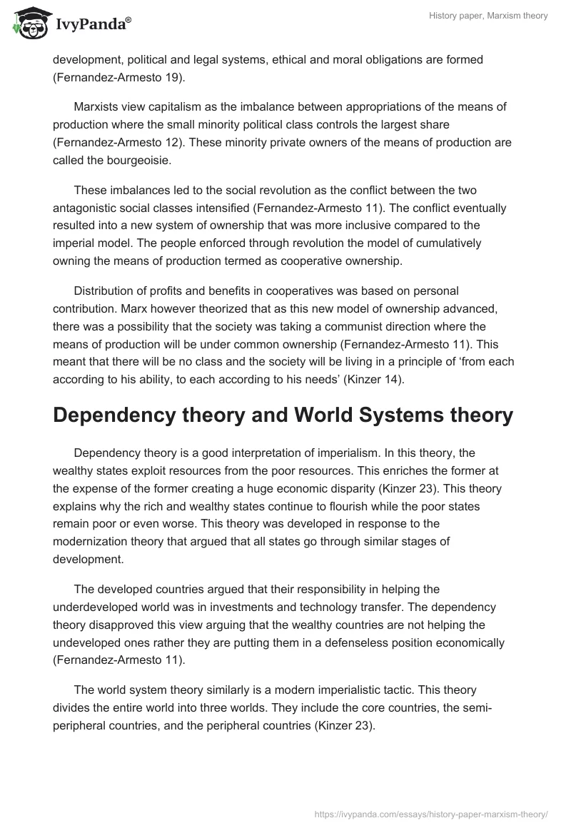 History paper, Marxism theory. Page 3