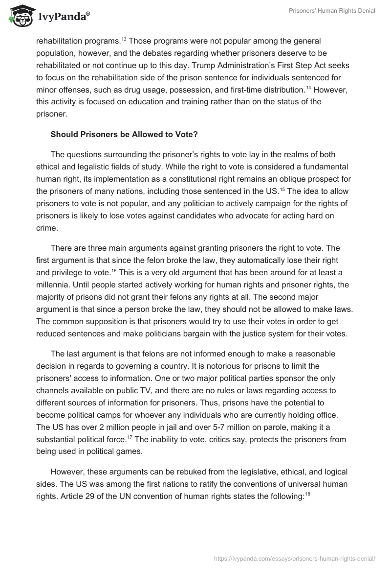 Prisoners' Human Rights Denial. Page 4